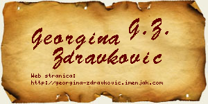 Georgina Zdravković vizit kartica